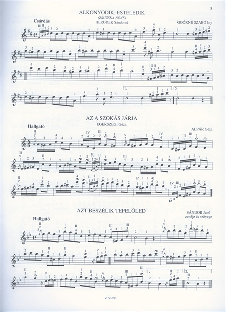 Szol a nota színe-java - 45 Ungarische Lieder Si